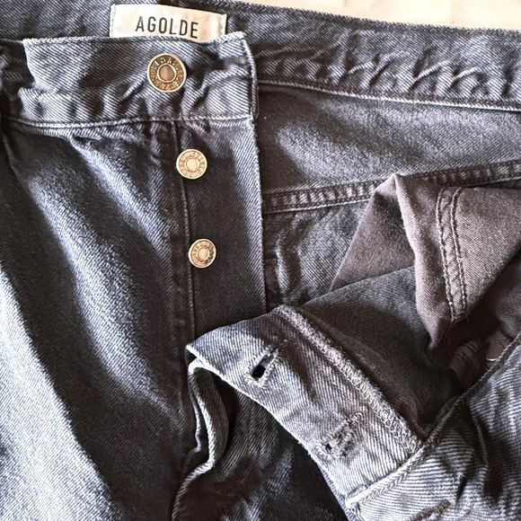 AGOLDE Low Slung Baggy Jeans | Women’s 31 | Washed Black Denim - Picture 7 of 10